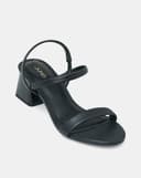 Giày Sandal Gót Thấp Quai Ngang