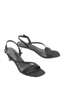 Giày Sandal Gót Trụ Quai Ngang Phối Quai Xéo
