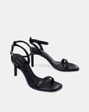 Giày Sandal Gót Thanh Phối Khoá Trang Trí Jn