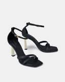 Giày Sandal Gót Thanh Phối Khoá Jn
