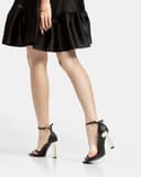 Giày Sandal Gót Thanh Phối Khoá Jn