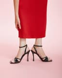 Giày Sandal Cao Gót Quai Chéo