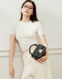 Túi Xách Nhỏ Top Handle Trang Trí Charm