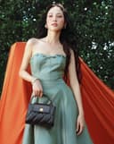 Túi Xách Nhỏ Top Handle Dập Trang Trí