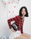 Túi Xách Nhỏ Nắp Gập Trang Trí Khoá