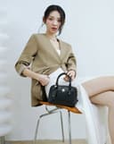 Túi Xách Nhỏ Mini Bowling Tay Cầm Nơ