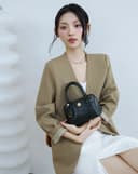 Túi Xách Nhỏ Mini Bowling Tay Cầm Nơ