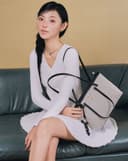 Túi Xách Trung Tote Bag Double-Handle Trang Trí Charm Juno