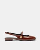 Giày Búp Bê Slingback Mũi Tròn