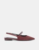 Giày Búp Bê Slingback Phối Quai Mary Jane Xích Trang Trí