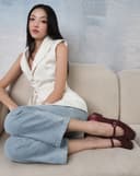 Giày Búp Bê Mũi Vuông Quai Mary Jane