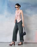 Giày Cao Gót Pump Quai Cổ Chân Bít Gót