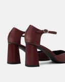 Giày Cao Gót Pump Quai Cổ Chân Bít Gót