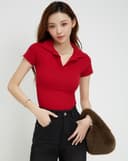 Áo thun cổ polo form ôm