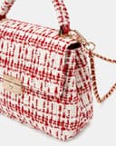 Túi Xách Nhỏ Top Handle Phối Tweed