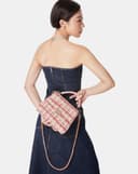 Túi Xách Nhỏ Top Handle Phối Tweed