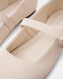 Giày Búp Bê Phối Chất Liệu Vân