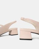 Giày Cao Gót Slingback Gót Vuông Có Khoá