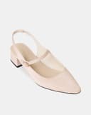 Giày Cao Gót Slingback Gót Vuông Có Khoá