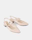 Giày Cao Gót Slingback Gót Vuông Có Khoá