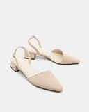 Giày Cao Gót Slingback Gót Vuông Cơ Bản