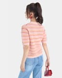 Áo knit polo ngắn tay