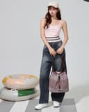 Áo dệt kim 2 dây phối line màu