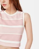 Áo Thun Sọc Form Ngắn Sát Nách