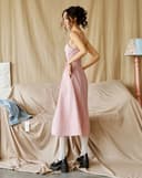 Đầm dài midi dây cột eo