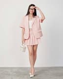 Áo vest xốp nổi hoa văn tay ngắn