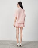 Áo vest xốp nổi hoa văn tay ngắn