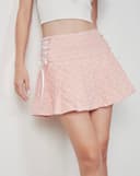 Chân váy xốp nổi hoa văn xếp ly