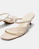 Giày Sandal Mules Phối Dây Trang Trí