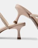 Giày Sandal Mules Phối Dây Trang Trí