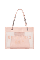 Túi Xách Lớn Tote Bag Phối Lưới Xuyên Thấu