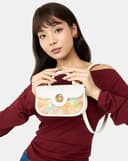 Túi Xách Nhỏ Top Handle Phối Hoa 3D