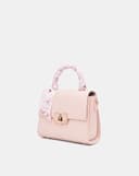 Túi Xách Nhỏ Top Handle Phối Khăn Lụa Cherry Blossom