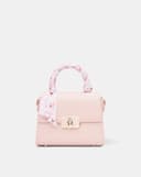 Túi Xách Nhỏ Top Handle Phối Khăn Lụa Cherry Blossom