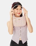 Túi Xách Nhỏ Hobo Dập Hoạ Tiết Phối Charm