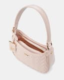 Túi Xách Nhỏ Hobo Dập Hoạ Tiết Phối Charm
