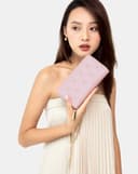 Ví Có Dây Đeo Họa Tiết Diamond Lattice
