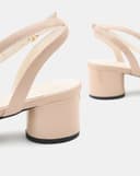 Giày Cao Gót Slingback Phối Toe Cap