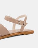 Giày Sandal Đế Bệt Phối Quai Vân Đan