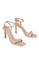 Giày Sandal Mũi Vuông Trang Trí Khóa Bướm