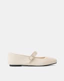 Giày Búp Bê Phối Chất Liệu Vân