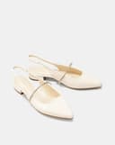 Giày Búp Bê Slingback Phối Dây Khóa Trang Trí