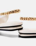 Giày Búp Bê Slingback Phối Dây Xích