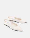 Giày Búp Bê Slingback Phối Dây Xích