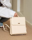 Balo Nắp Gập Phối 2 Chất Liệu