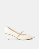 Giày Cao Gót Phối Dây Khóa Trang Trí